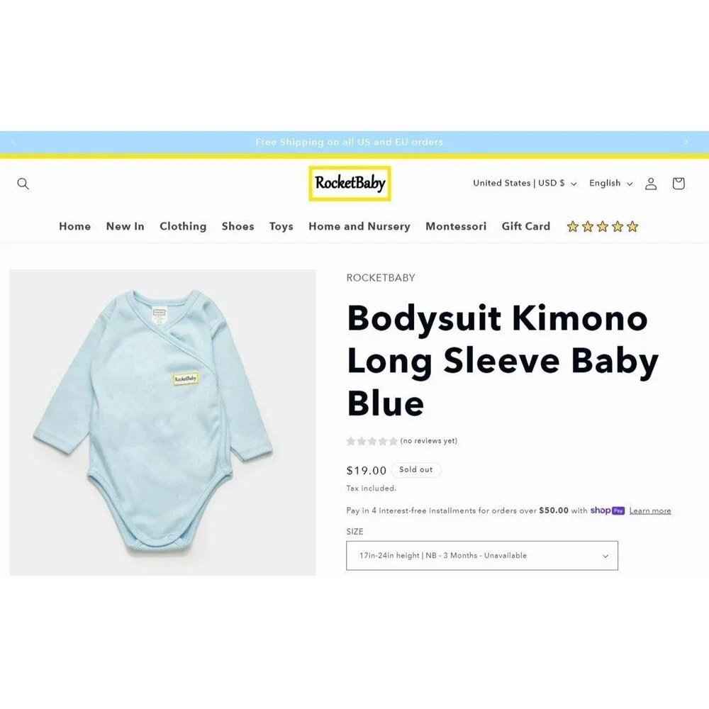 ROCKETBABY size months